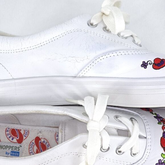 Keds Grasshoppers Red Hat Society Sneakers Women’s 6M Embroidered Cottage Granny - Picture 7 of 14